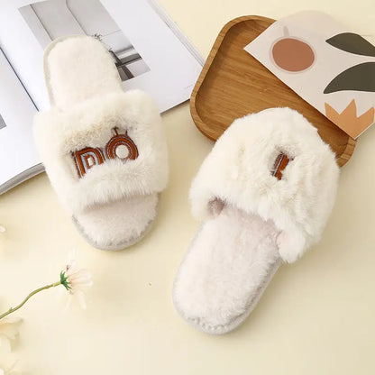 Indulge in Elegance with Luxurious Faux Fur Open Toe Slippers Shoes Sneakers Trendsi