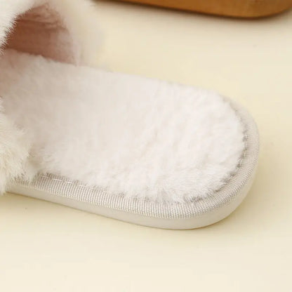 Indulge in Elegance with Luxurious Faux Fur Open Toe Slippers Shoes Sneakers Trendsi