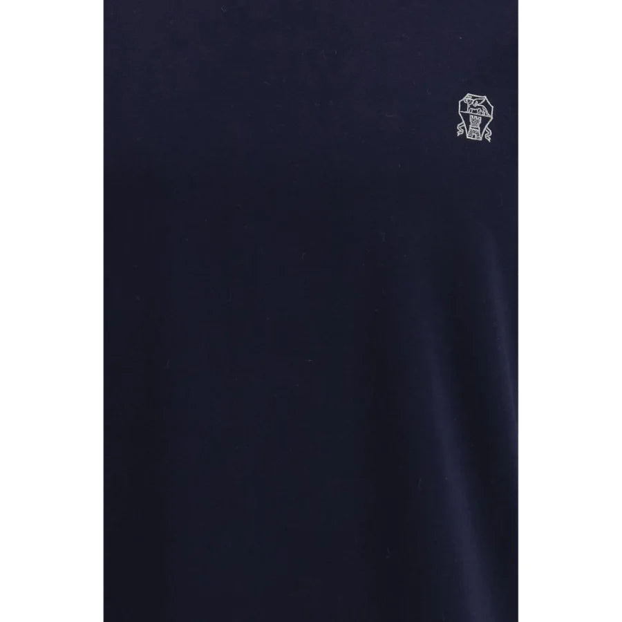 Brunello Cucinelli Blue Cotton T-Shirt