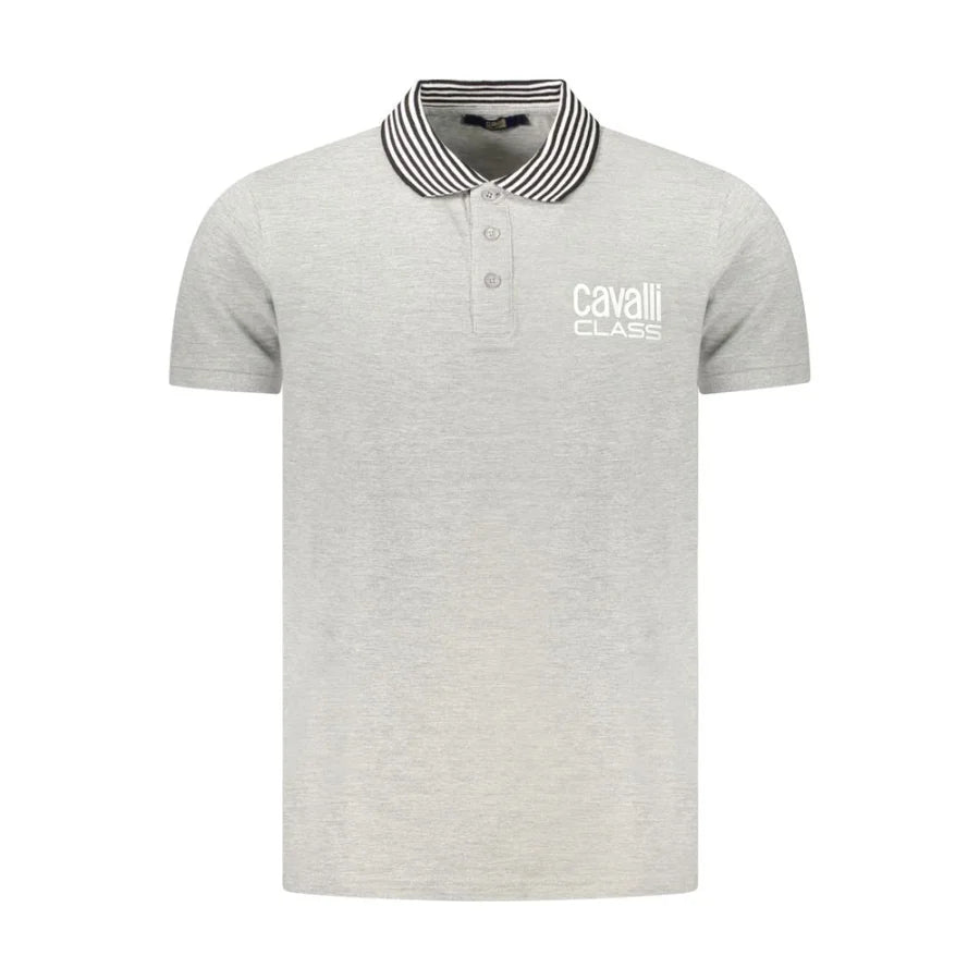 Cavalli Class Grigio Cotton Men Polo