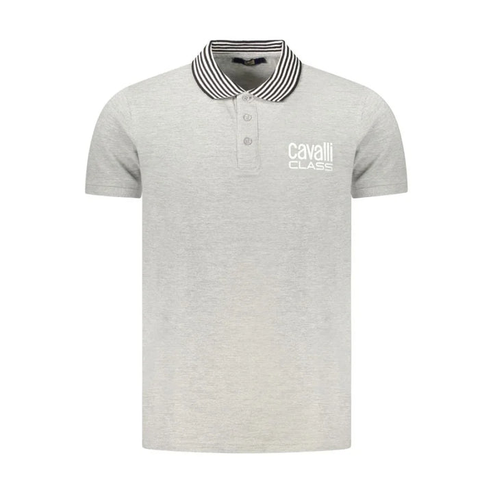 Cavalli Class Grigio Cotton Men Polo