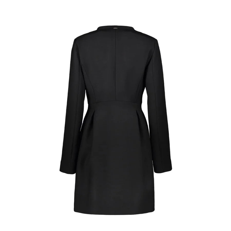 Herno Black Virgin Wool Coat