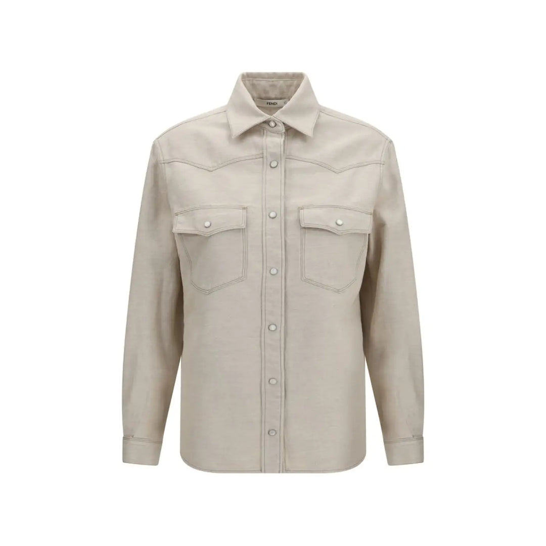 Fendi Beige Denim Shirt