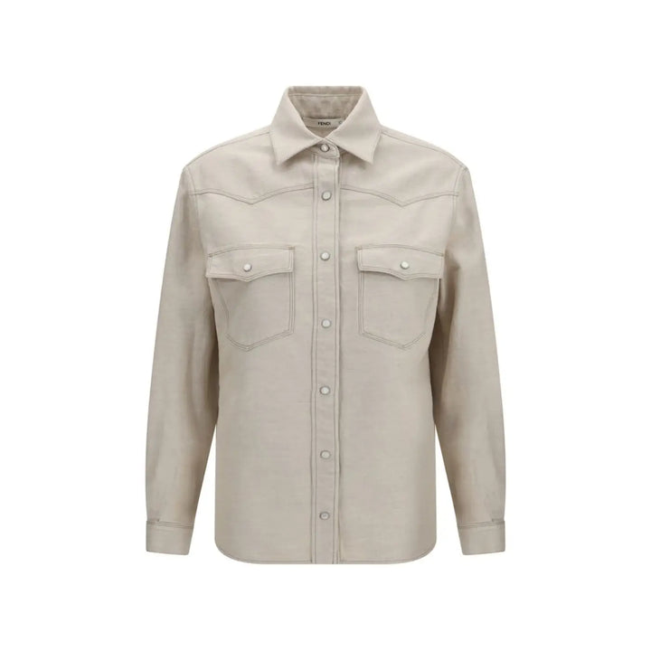 Fendi Beige Denim Shirt