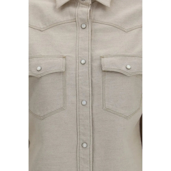 Fendi Beige Denim Shirt
