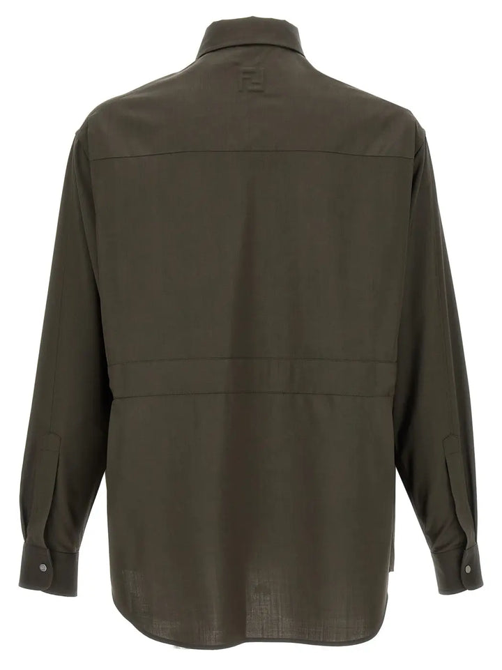Fendi Bicolor Wool Blouse