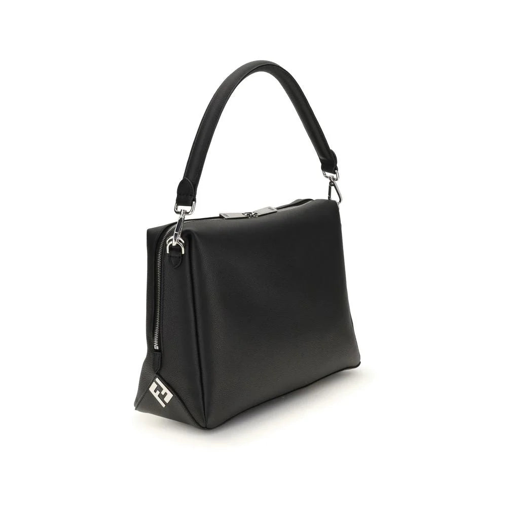 Fendi Black Calf Leather Bos Taurus Shoulder Bag
