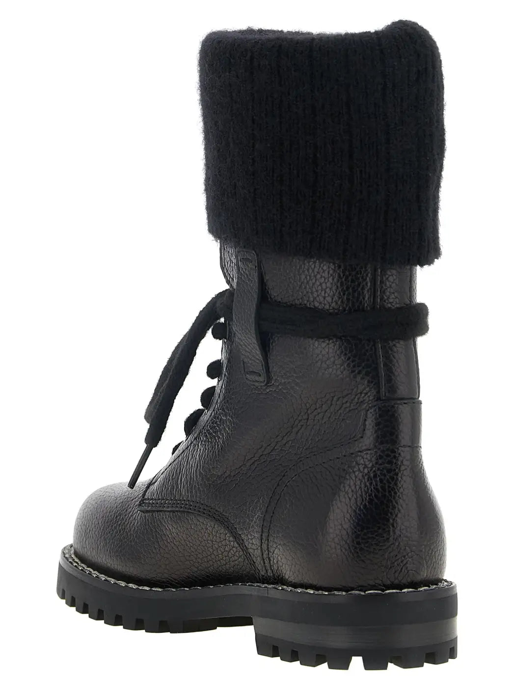 Fendi Black Calfskin Lace-up Boots