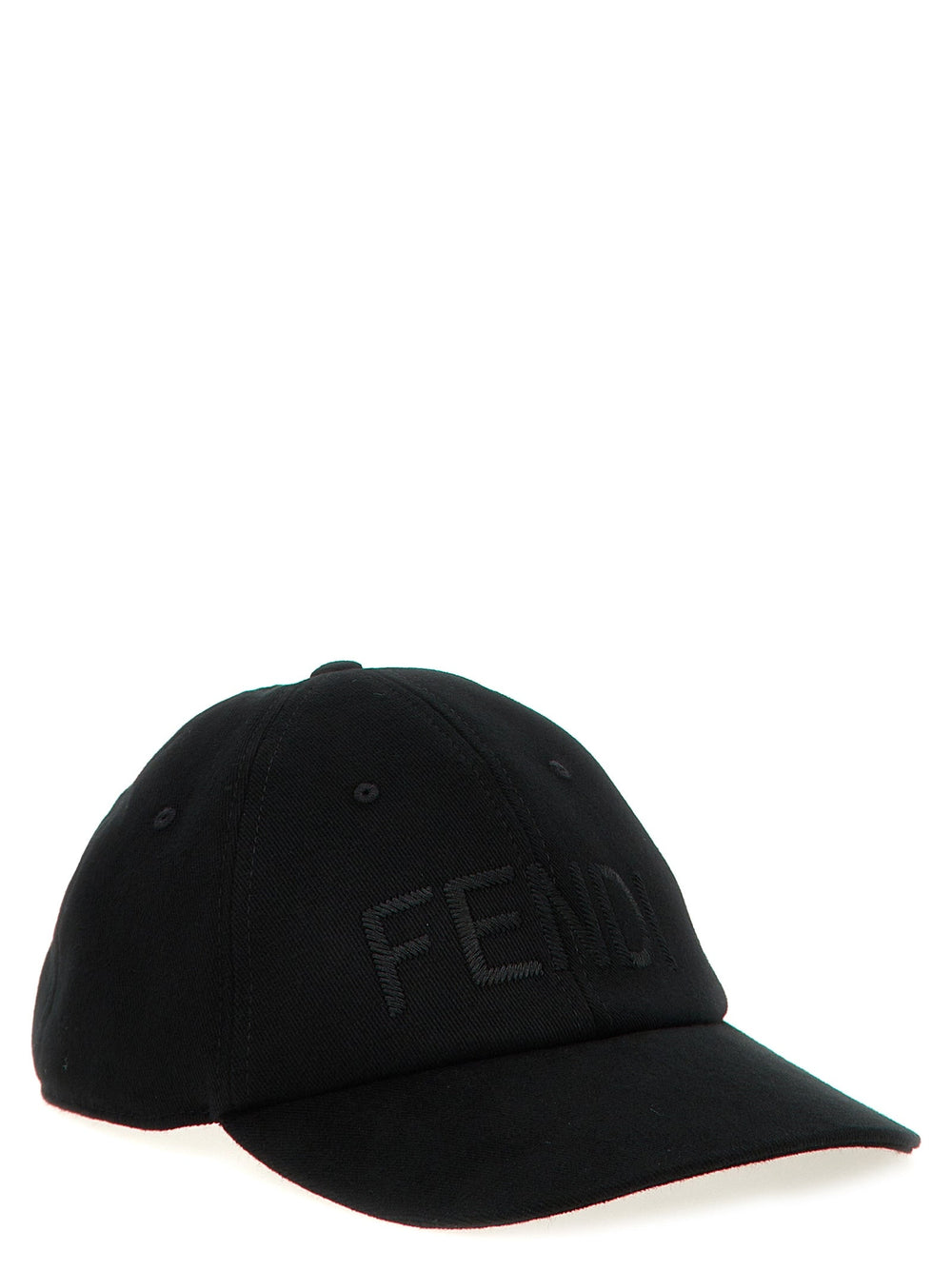 Fendi Black Cotton Cap (baseball Hat)
