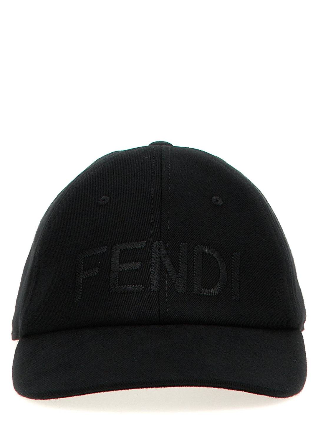 Fendi Black Cotton Cap (baseball Hat)