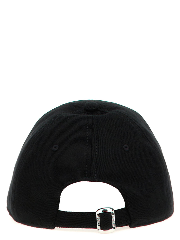 Fendi Black Cotton Cap (baseball Hat)