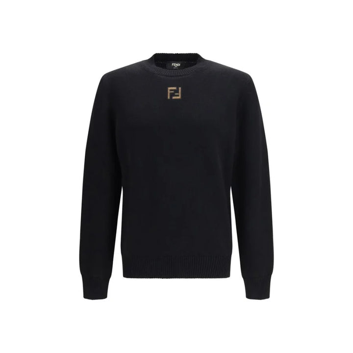 Fendi Black Fleece Wool Sweatshirt