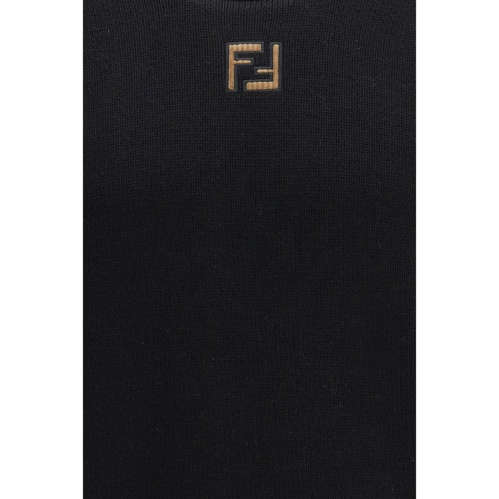 Fendi Black Fleece Wool Sweatshirt