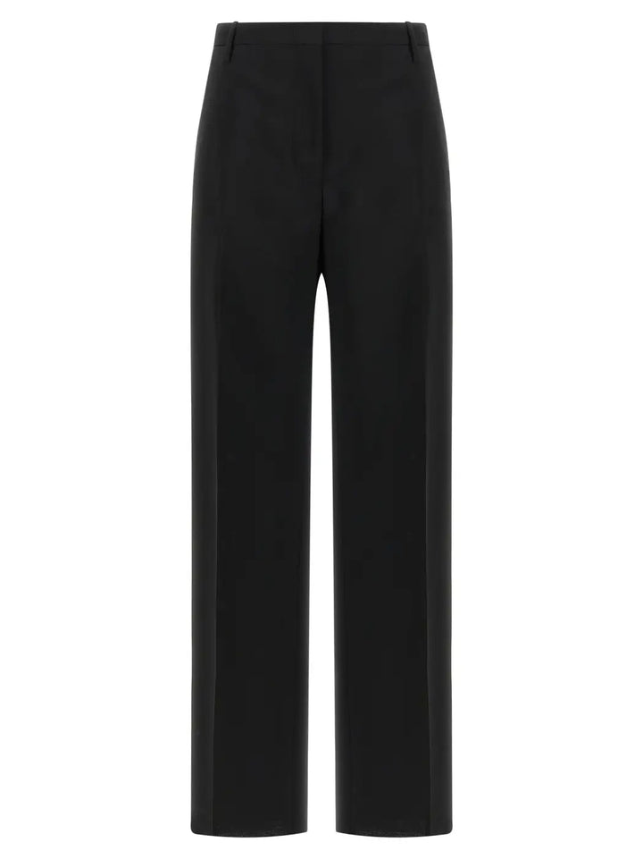 Fendi Black Mohair Dress Pants