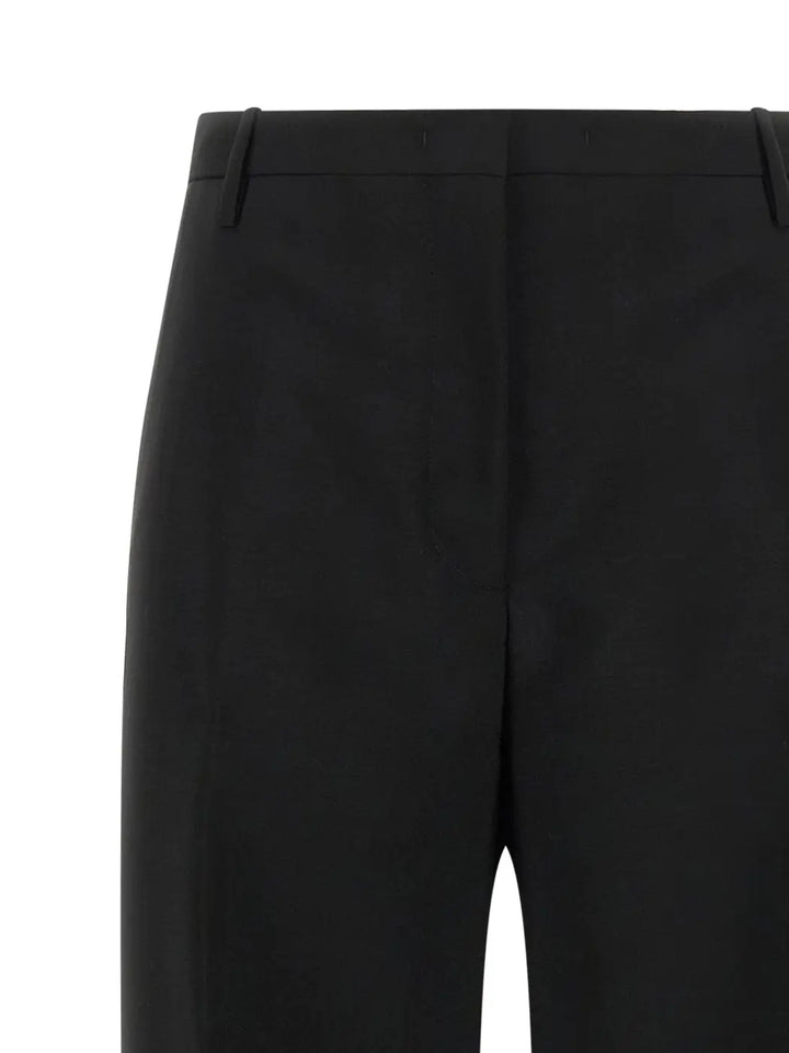 Fendi Black Mohair Dress Pants