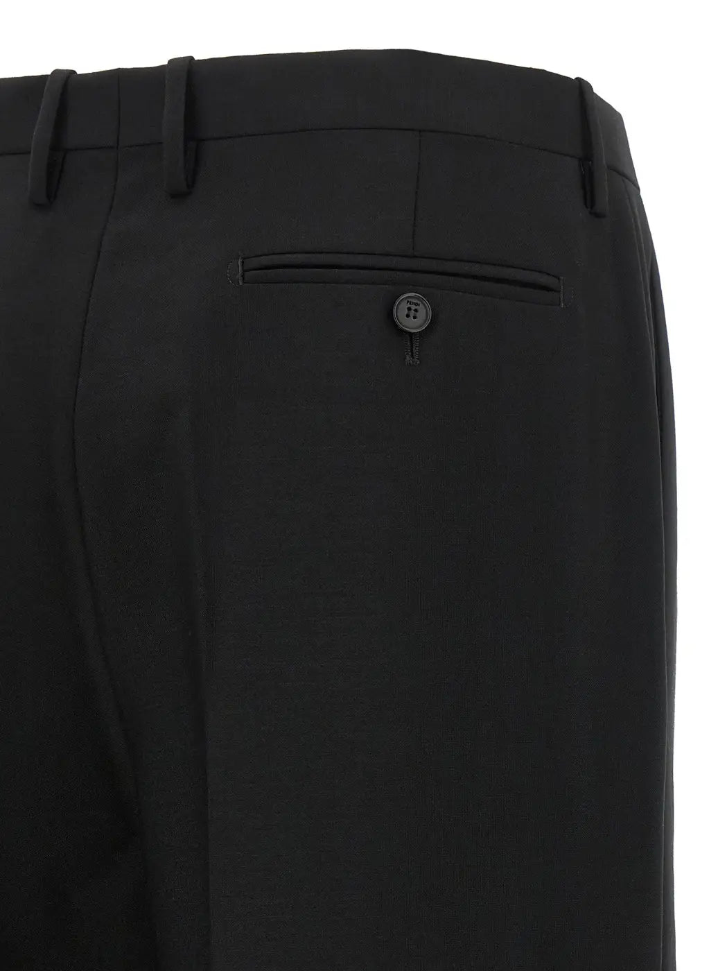Fendi Black Mohair Dress Pants