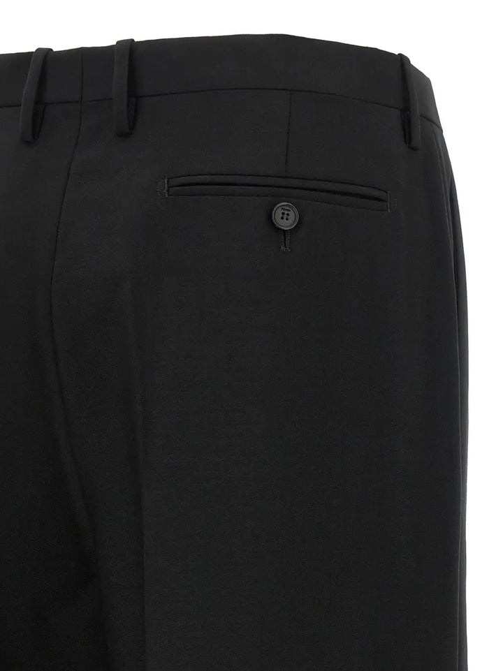 Fendi Black Mohair Dress Pants