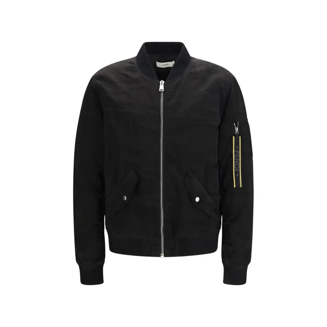 Fendi Black Polyamide Bomber