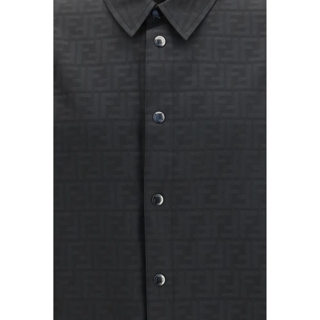 Fendi Black Polyester Pattern Shirt