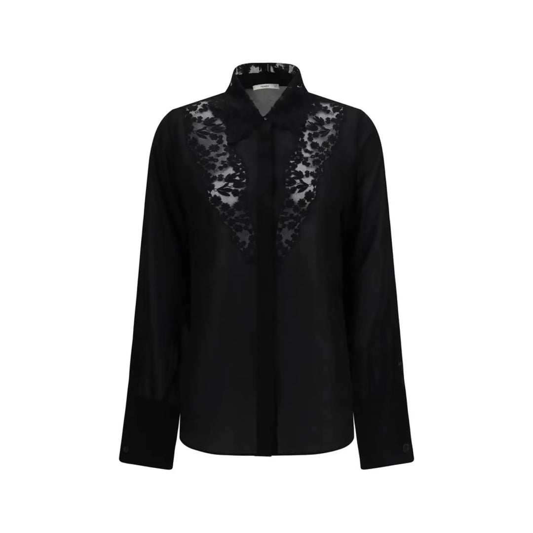 Fendi Black Silk Blouse