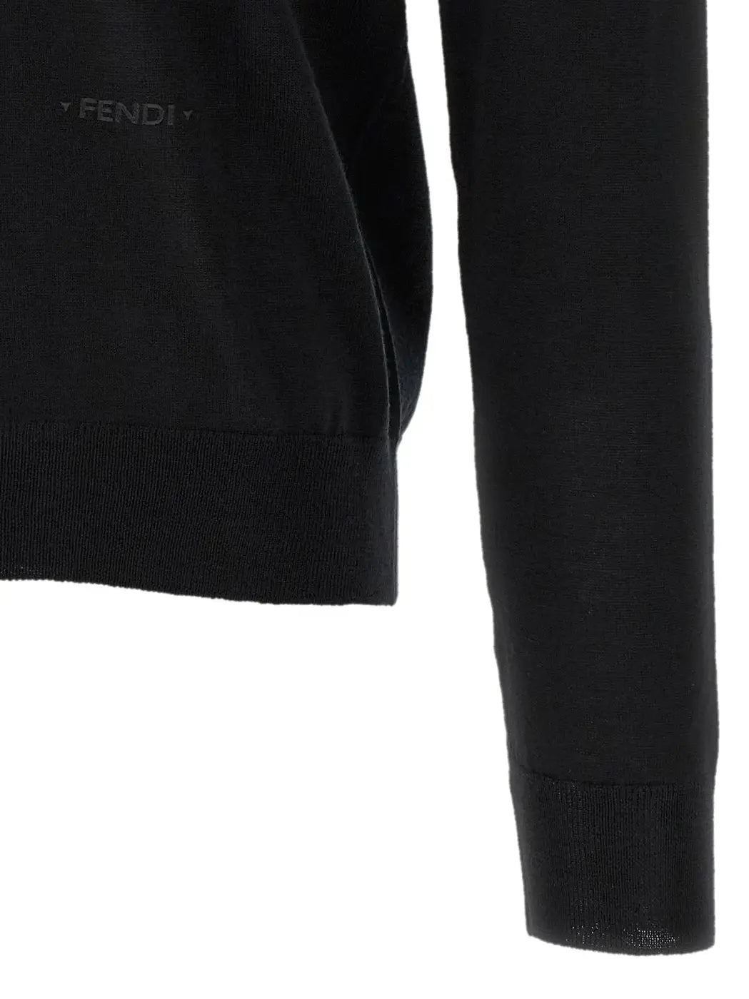 Fendi Black Virgin Wool Cardigan