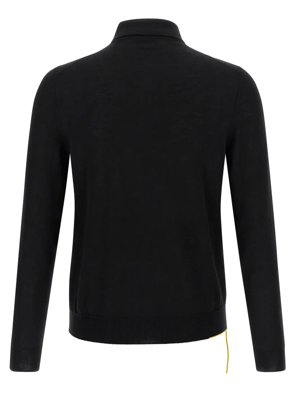 Fendi Black Virgin Wool Polo Shirt