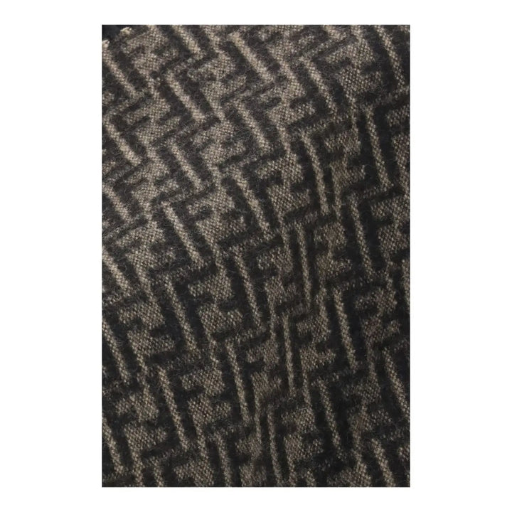 Fendi Black Wool Oves Aries Scarf