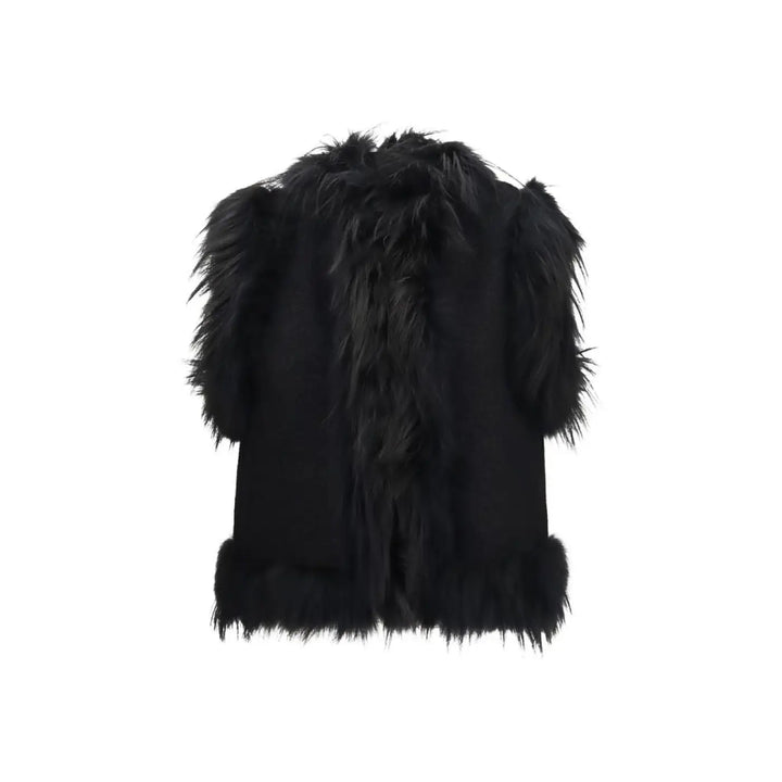 Fendi Black Wool Oves Aries Sleeveless Jacket