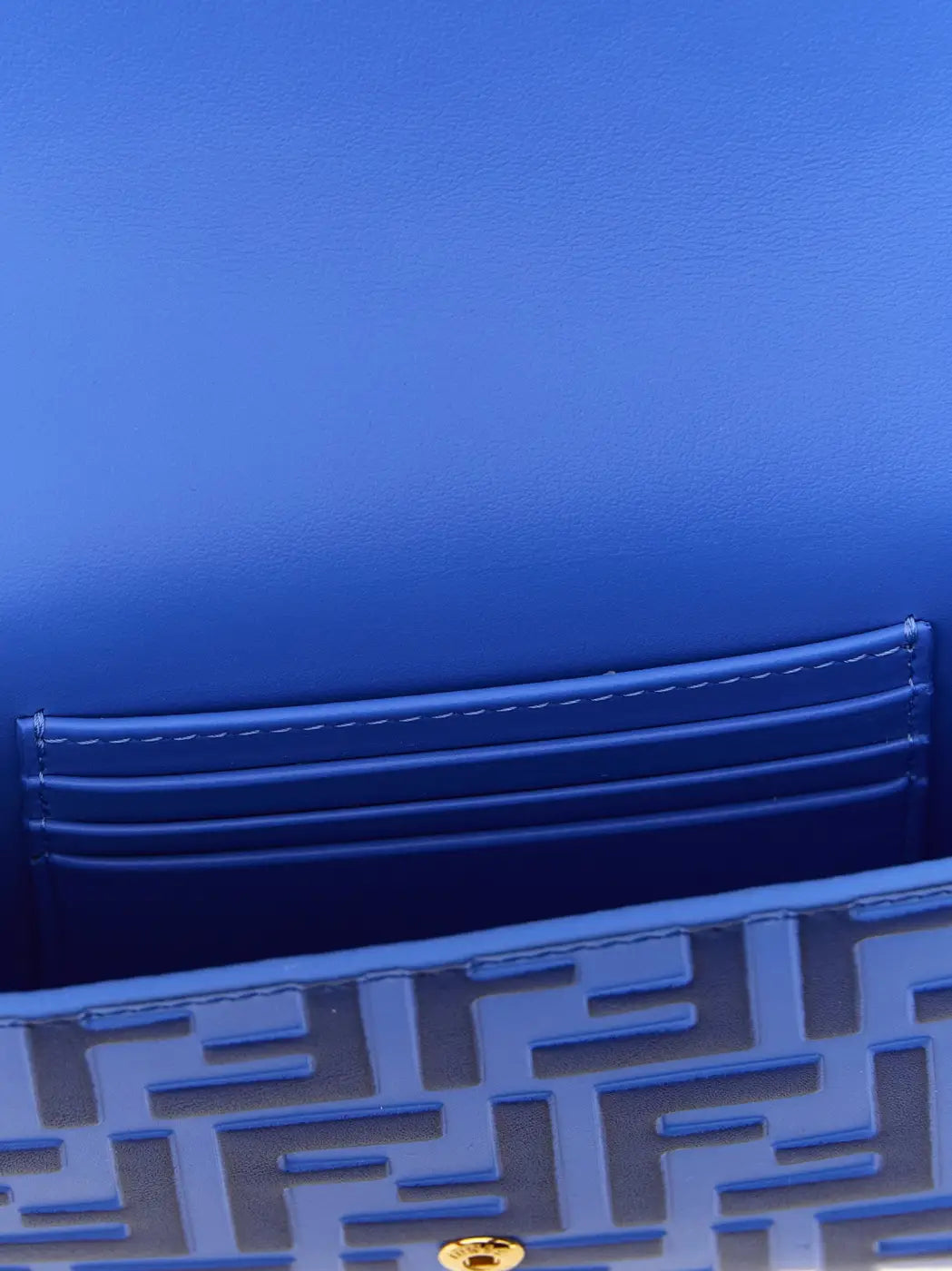 Fendi Blue Calfskin Cardholder