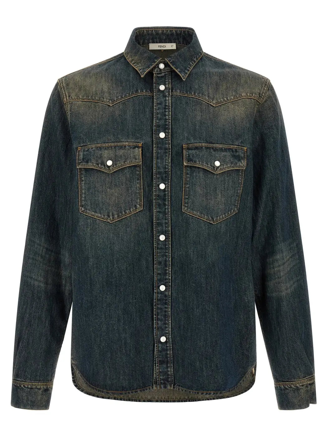 Fendi Blue Cotton Blouse