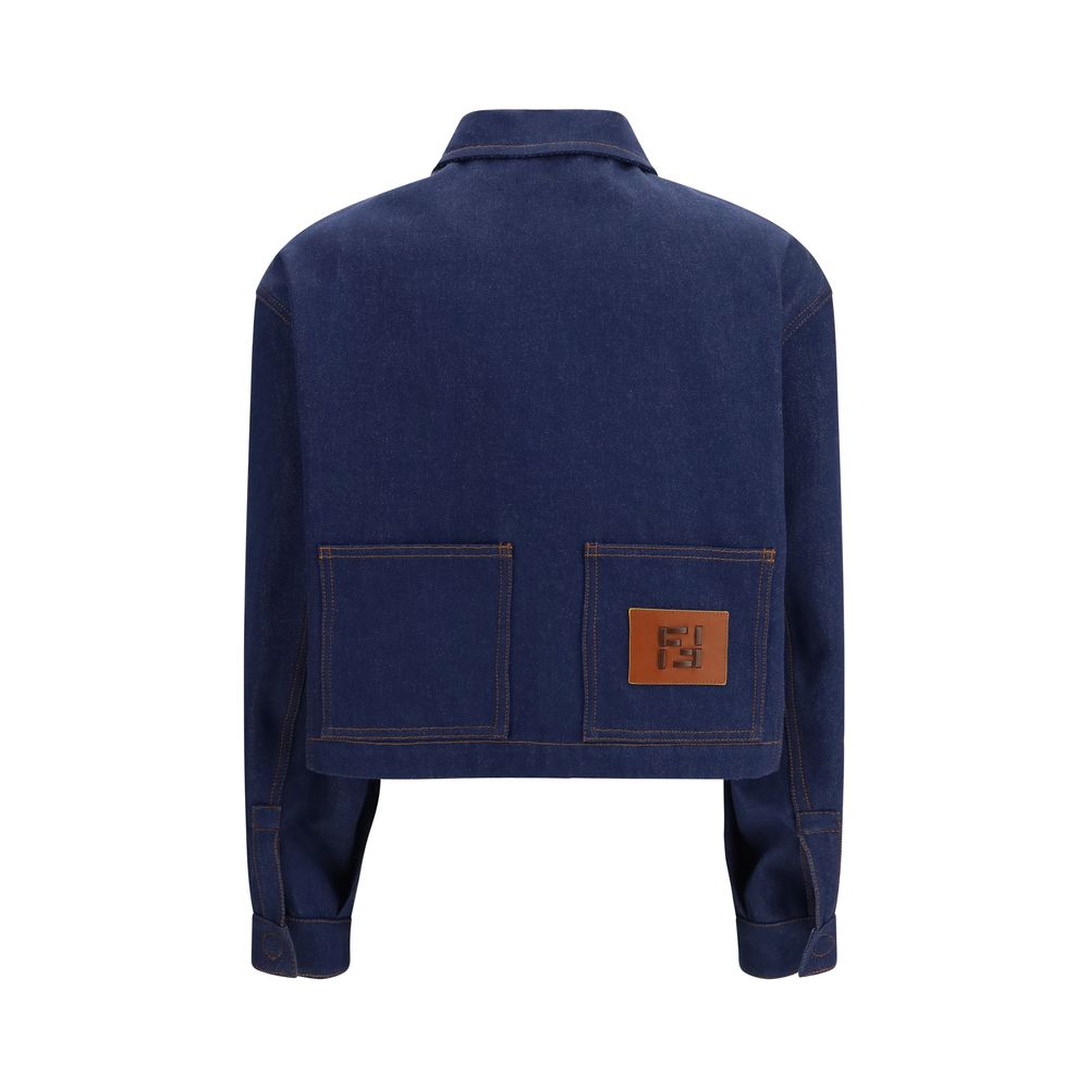 Fendi Trucker Jackets - Blue Cotton Denim Jacket