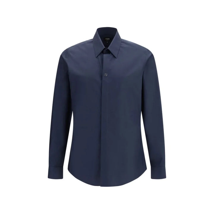 Fendi Blue Cotton Shirt