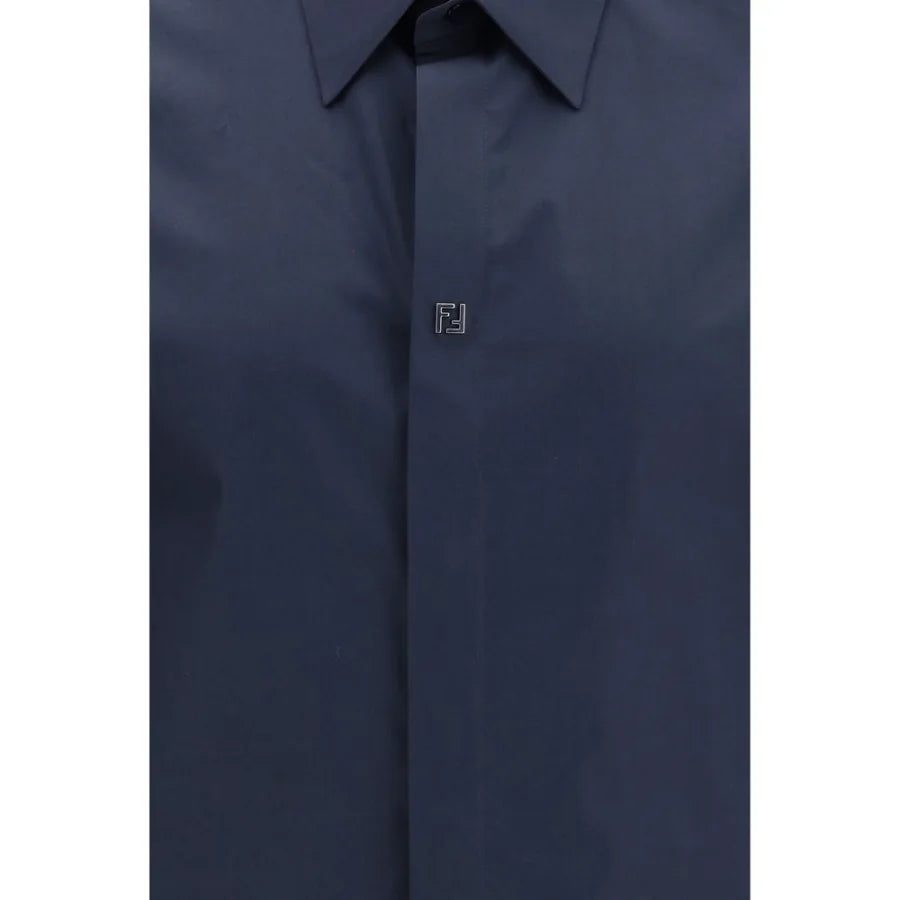 Fendi Blue Cotton Shirt