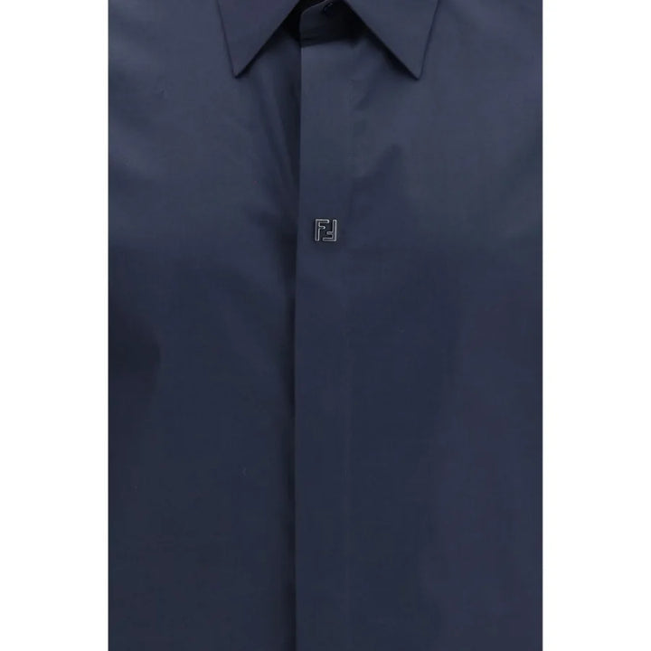 Fendi Blue Cotton Shirt
