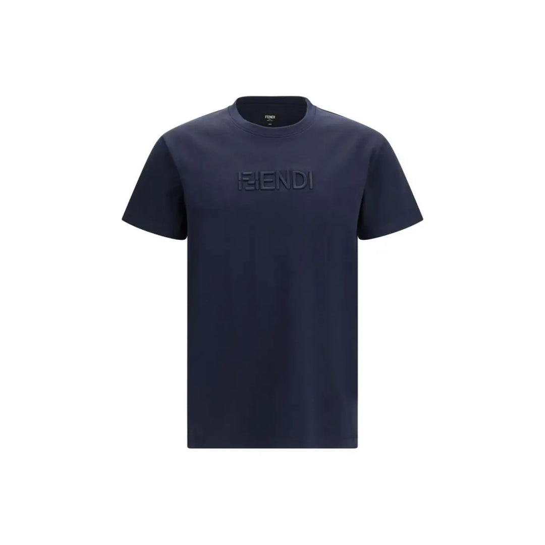Fendi Blue Cotton T-Shirt