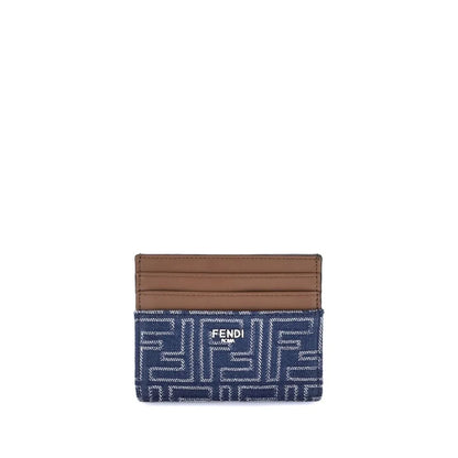 Fendi Blue Fabric Wallet