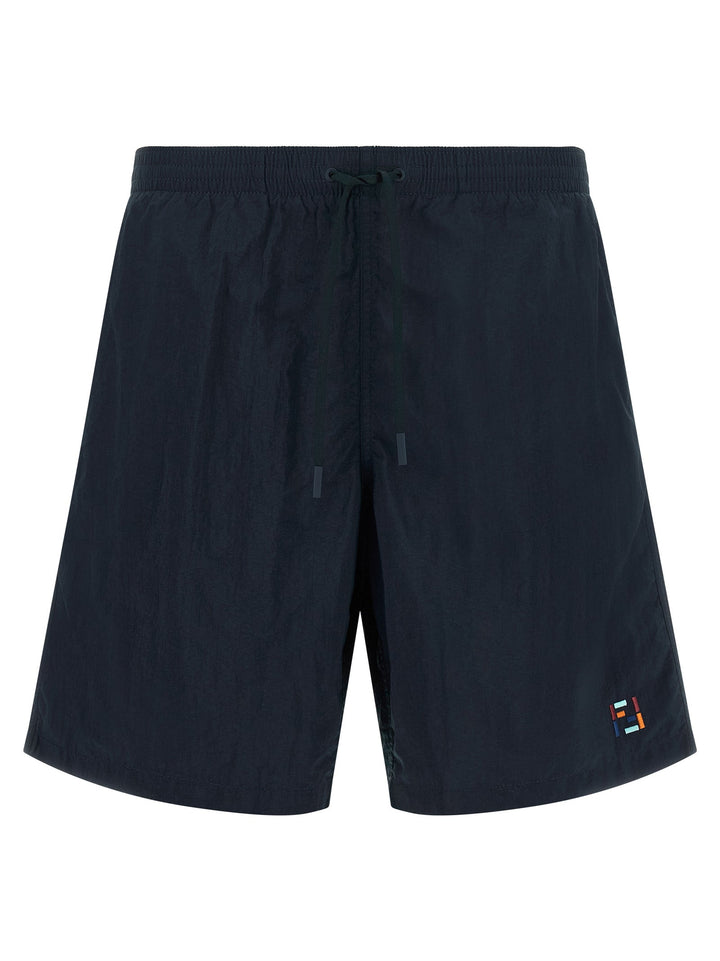 Fendi Blue Polyamide Swim Shorts