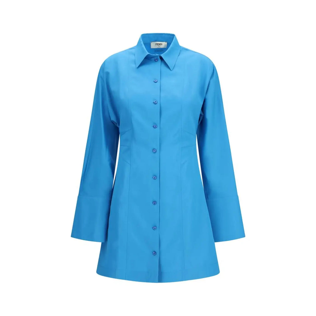 Fendi Blue Viscose Casual Dress
