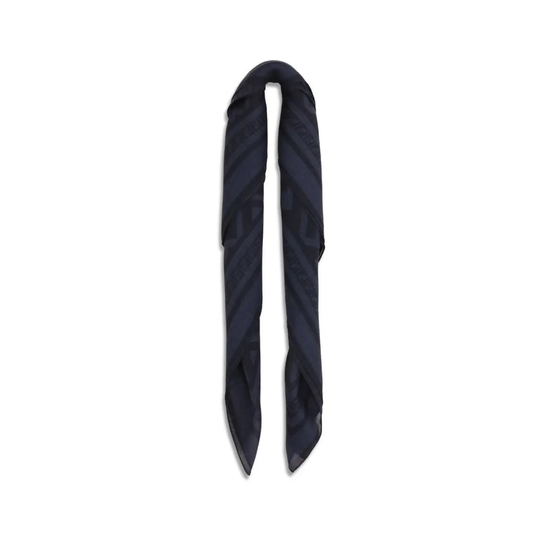 Fendi Blue Wool Oves Aries Scarf