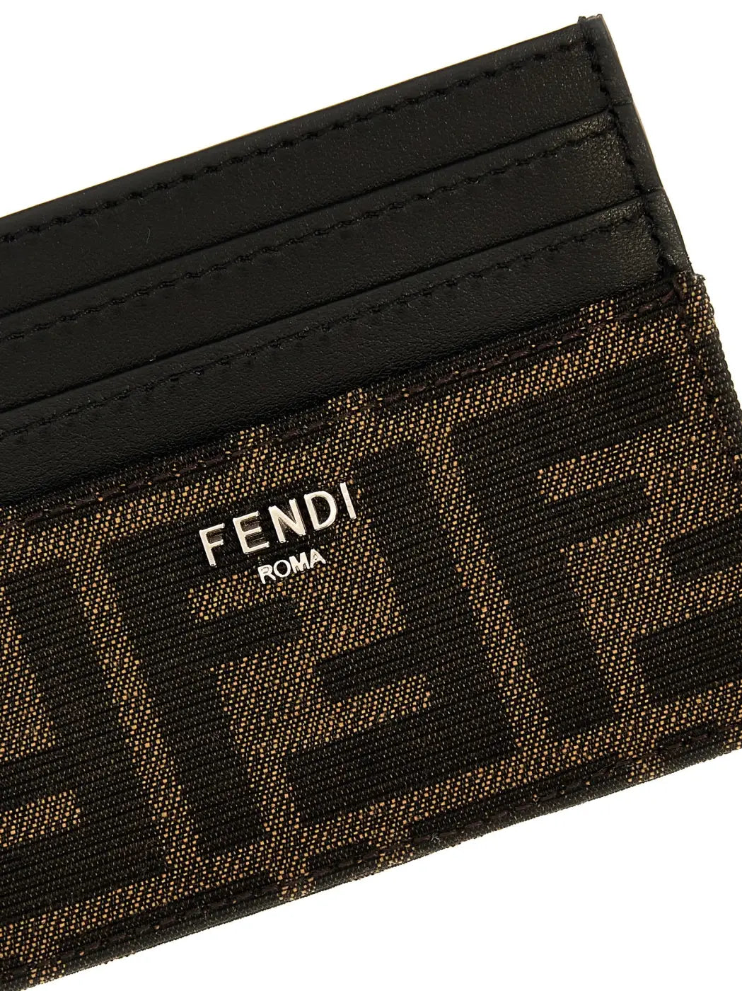 Fendi Brown Calfskin Cardholder