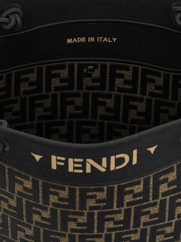 Fendi Brown Cotton Tote Bag