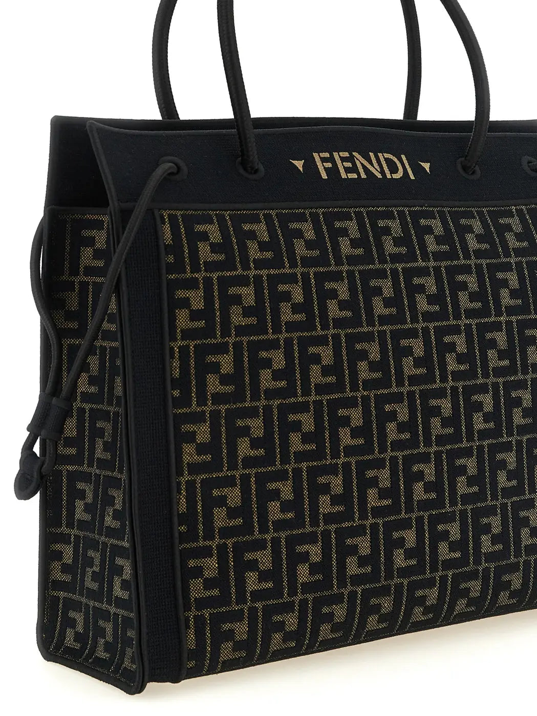 Fendi Brown Cotton Tote Bag