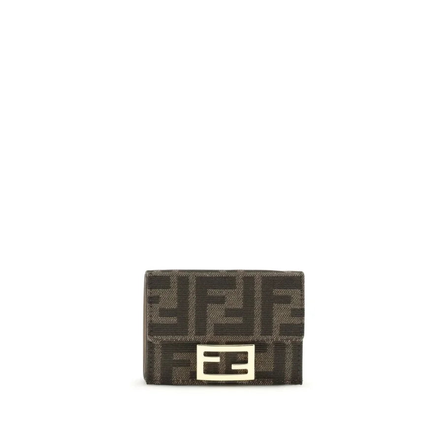 Fendi Brown Fabric Wallet