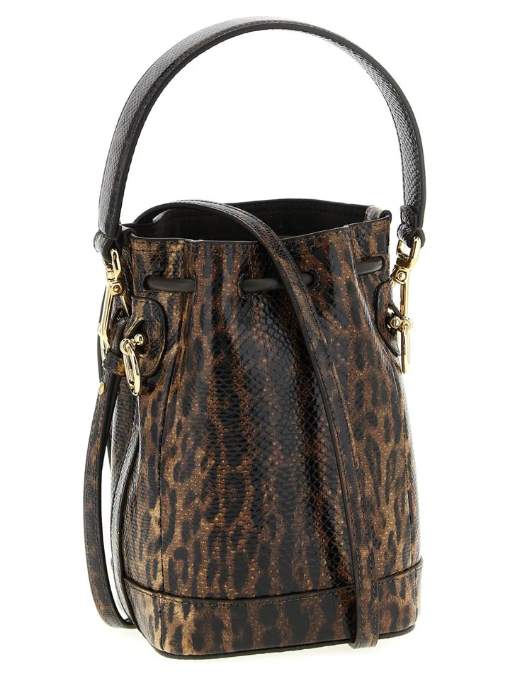 Fendi Brown Velvet Leather Handbag