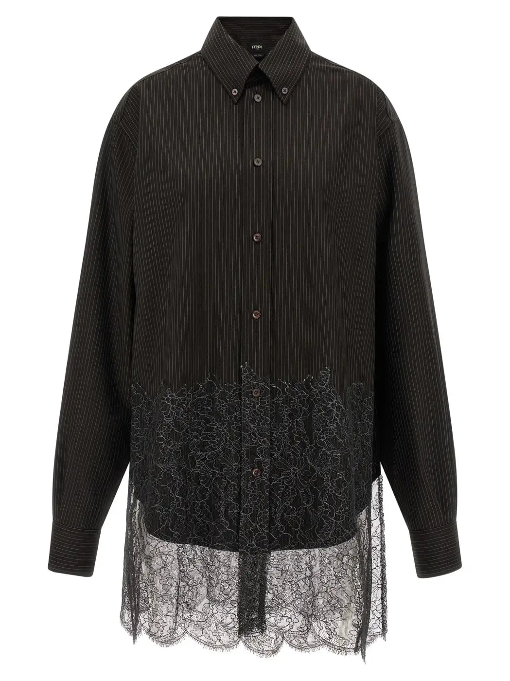 Fendi Brown Virgin Wool Blouse