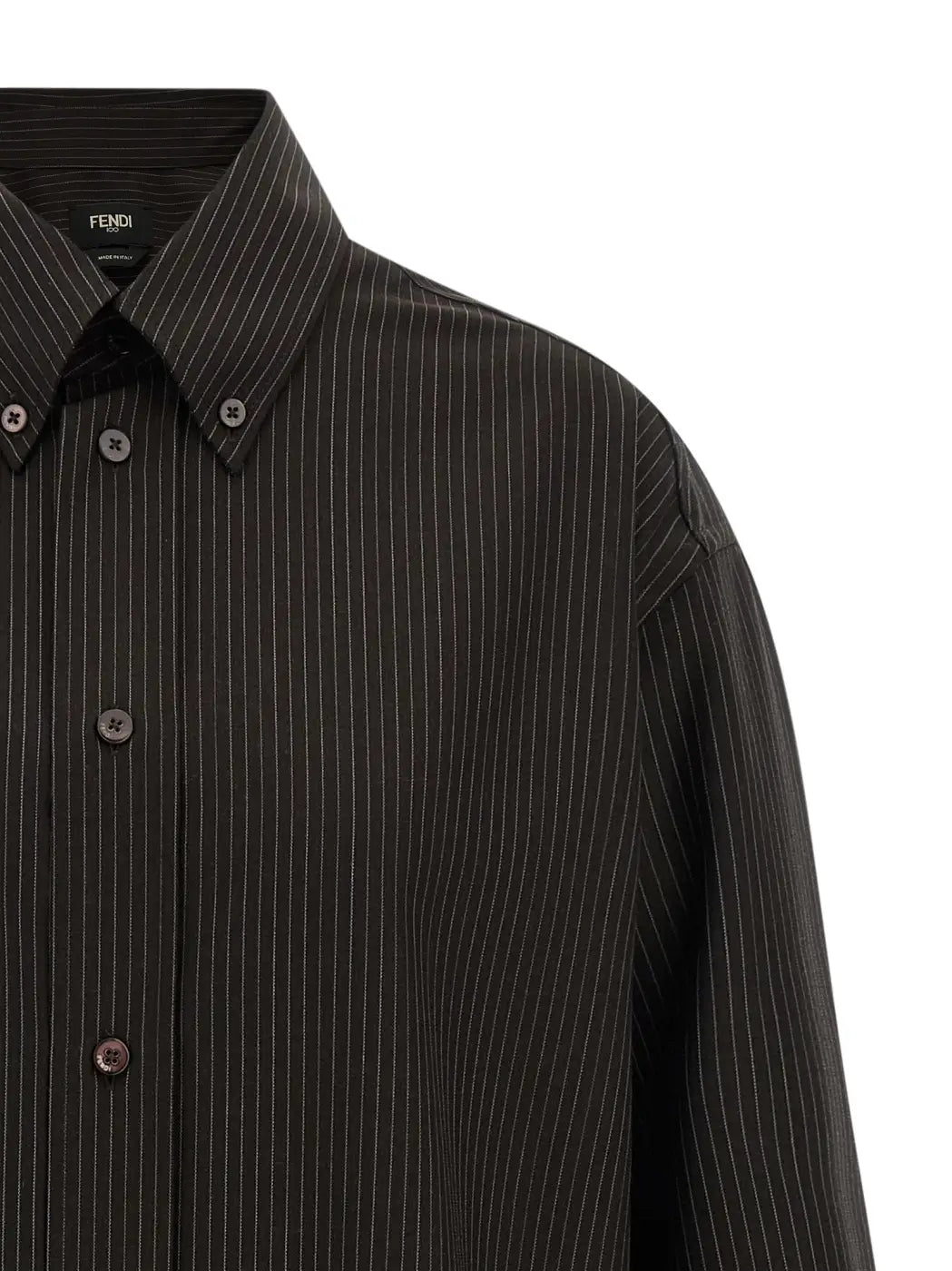 Fendi Brown Virgin Wool Blouse