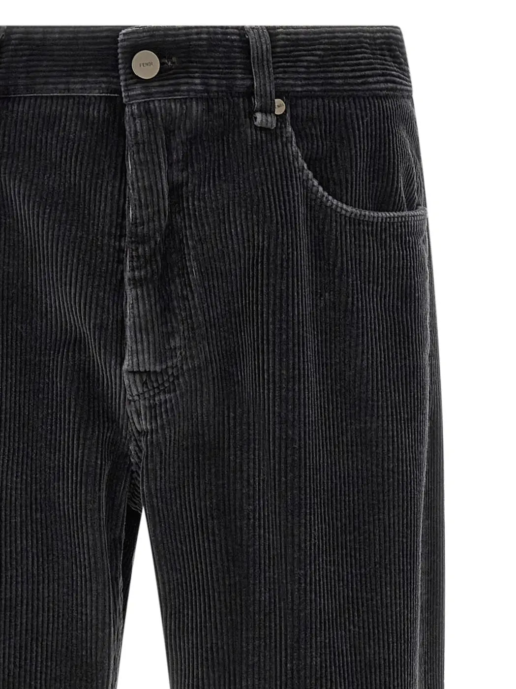 Fendi Gray Cotton Casual Pants
