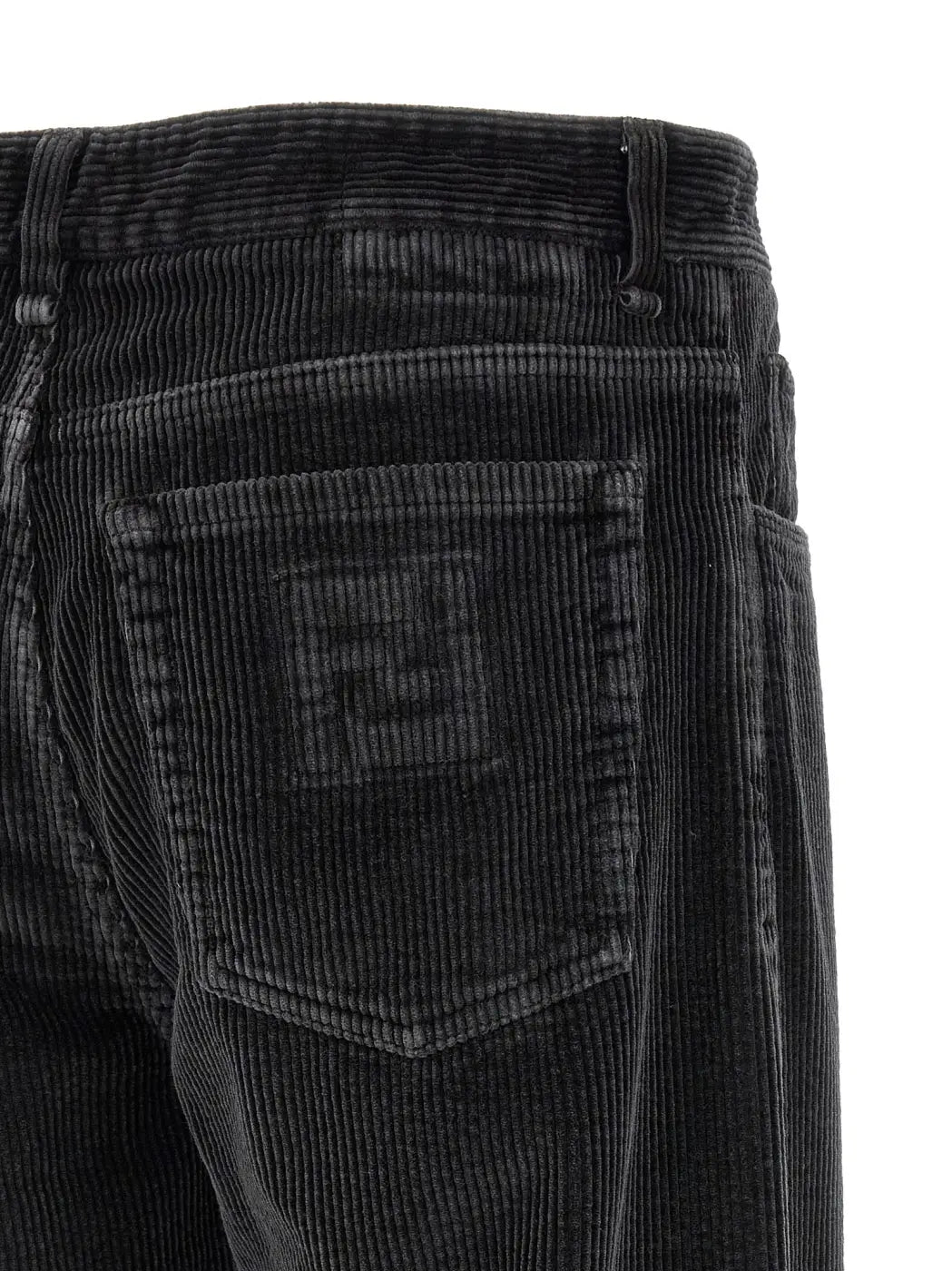 Fendi Gray Cotton Casual Pants
