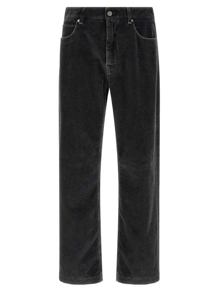 Fendi Gray Cotton Casual Pants