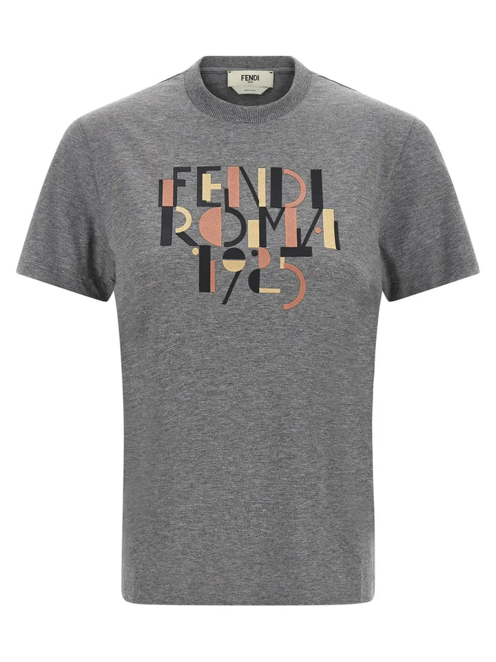 Fendi Gray Cotton T-shirt